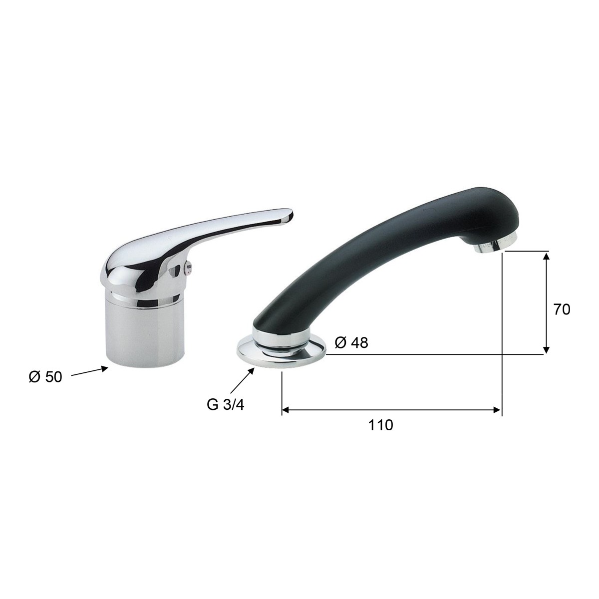 Kit flessibile e doccetta estraibile per rubinetto miscelatore lavello e  lavabo 